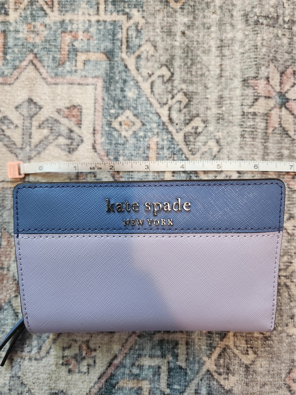 kate spade lilac and blue double-tone zip wallet - Picture 3 of 7